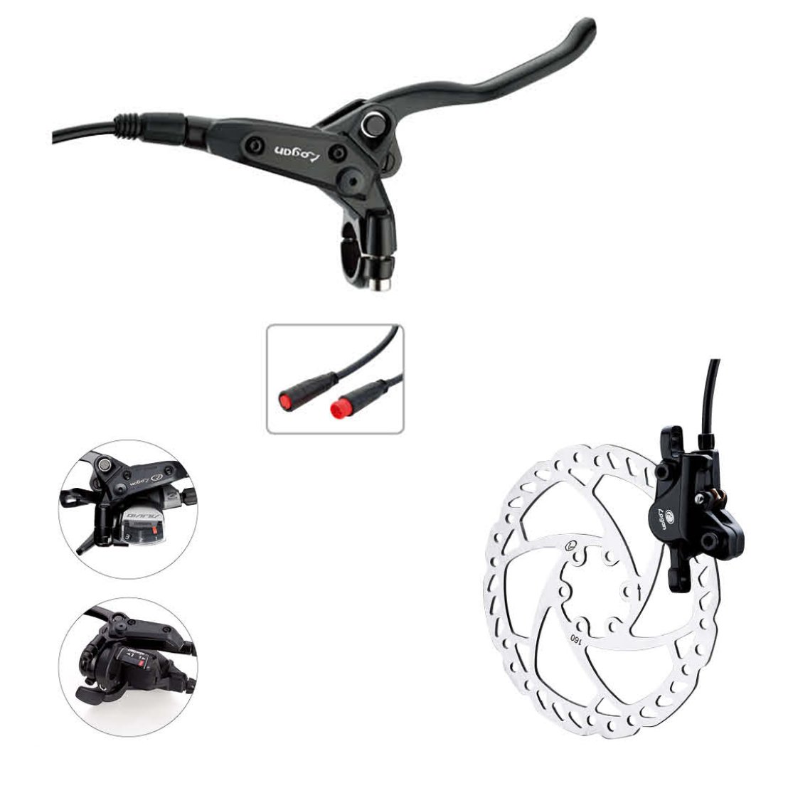 Hot Sale Electric Folding Fat Bike Oil Pressure Disc Brake Set Logan 3 Fingers Alloy MTB Mountain Bicycle Hydraulic Brake